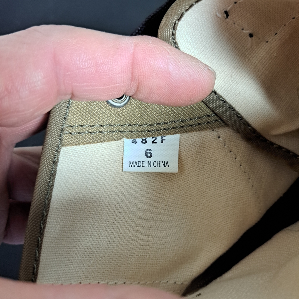 Orvis Boys/Girls Size 6 Fly Fishing Wading Boots Khaki Canvas Felt Bottoms - Picture 9 of 9